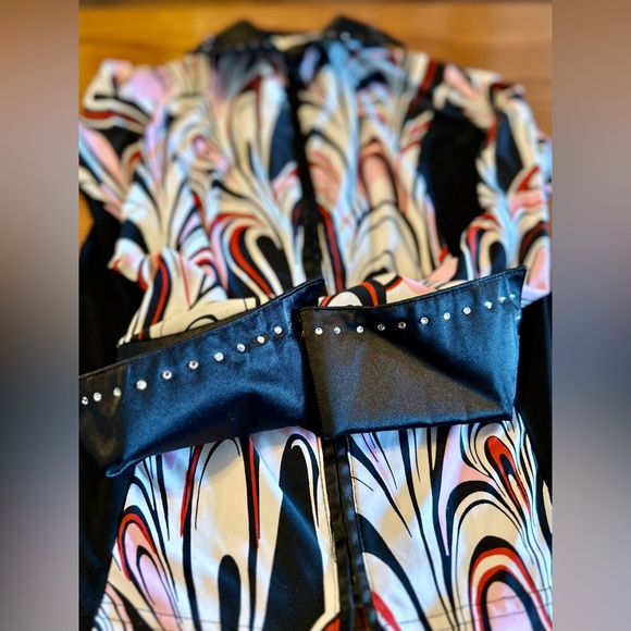 Smith Brothers Women’s Small Horse Show Shirt w/ Bling and Zipper - Picture 5 of 8